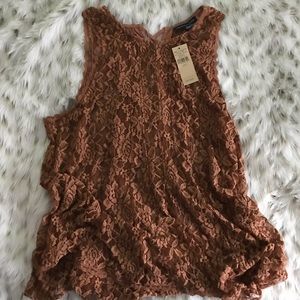 AEO: Sheer burnt orange tank